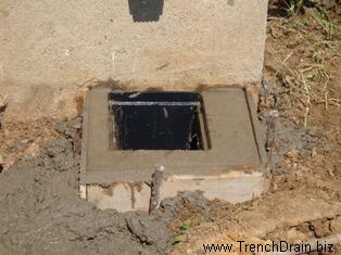 concrete yard drains, nds plastic basins, solving downspout leaks