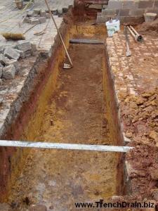 drainage trench excavation