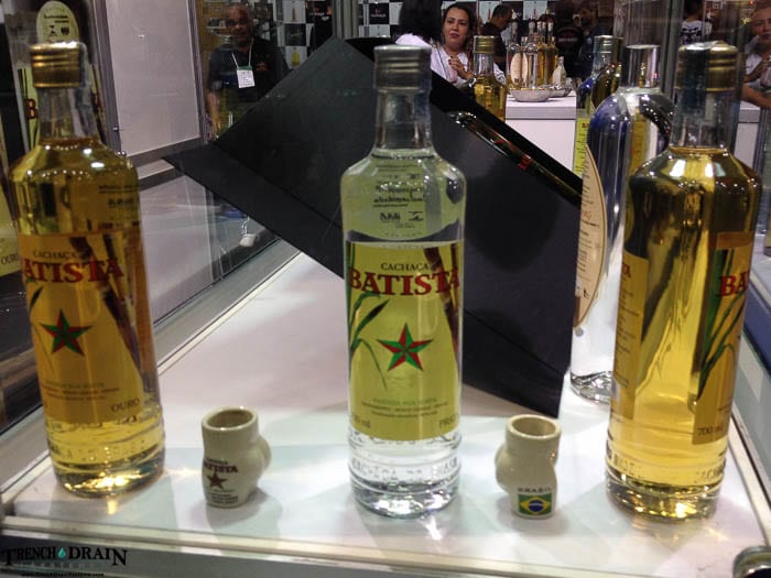 Cachaca display at the expo