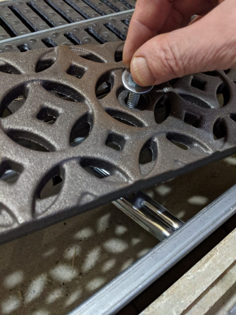 Interlaken Grate with Locking Device from Iron Age Designs
